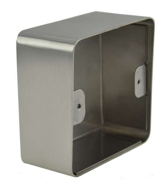 Boîtier applique en acier inoxydable, 82,5 x 82,5 x 42mm
