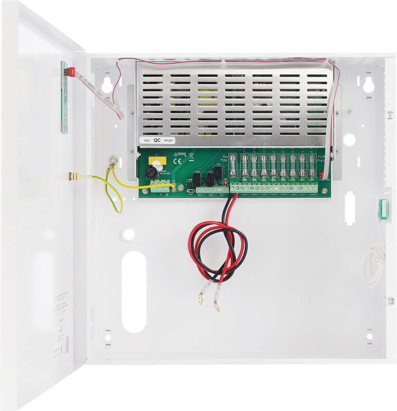 Alim cctv avec chargeur 12V/9A,9 sorties 0.75A,batterie 17Ah