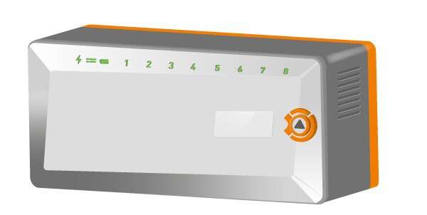 ALIMENTATION 8 VOIES 230V AC / 12-14V DC / 10A / COFFRET ABS