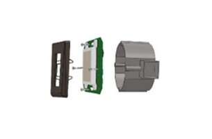 Couvercle pour lecteur encastré DIN - couleur argenté