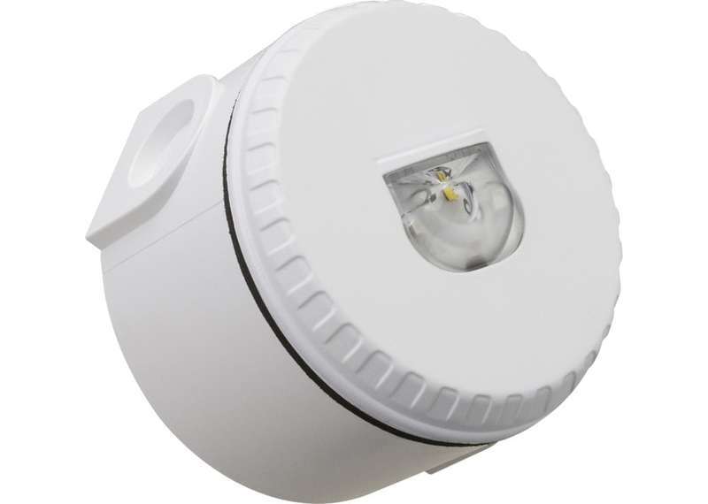 Diffuseur lumineux corps blanc flash rouge socle haut