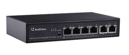 Switch 4 ports PoE 10/100 Mbps + uplink 2 x RJ45 10/100Mb