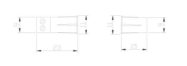 Detecteur d'ouverture cylindrique autofixant NO