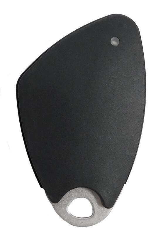 Badge 13.56Mhz Mifare électronique mains-libres insert alu gravé Noir