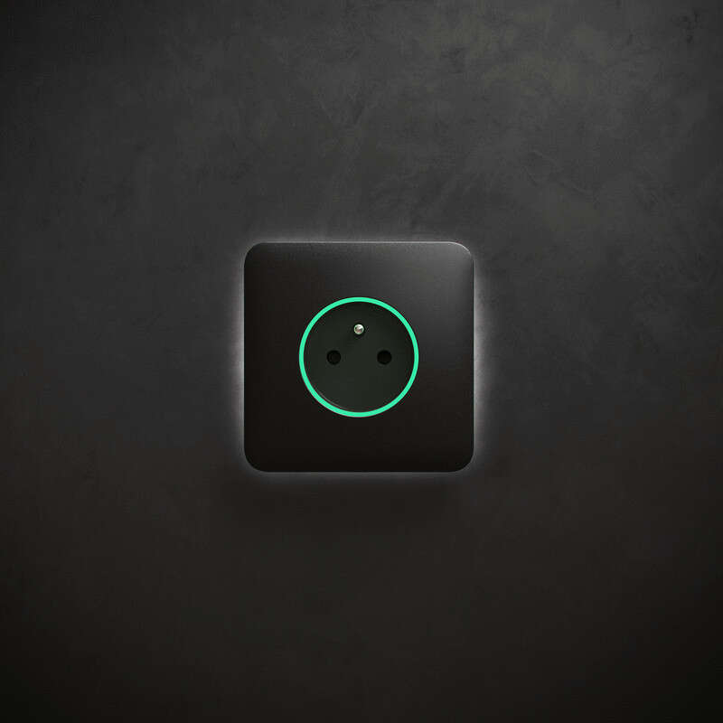 Slidecover noir pour la prise OUTLETCORE Type E