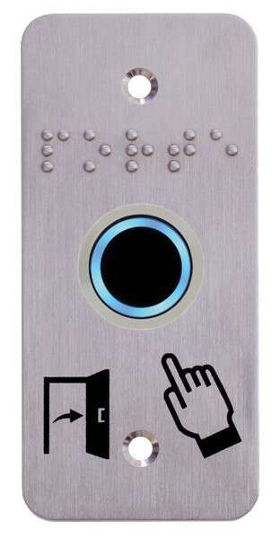 Bouton poussoir IR + plaque inox