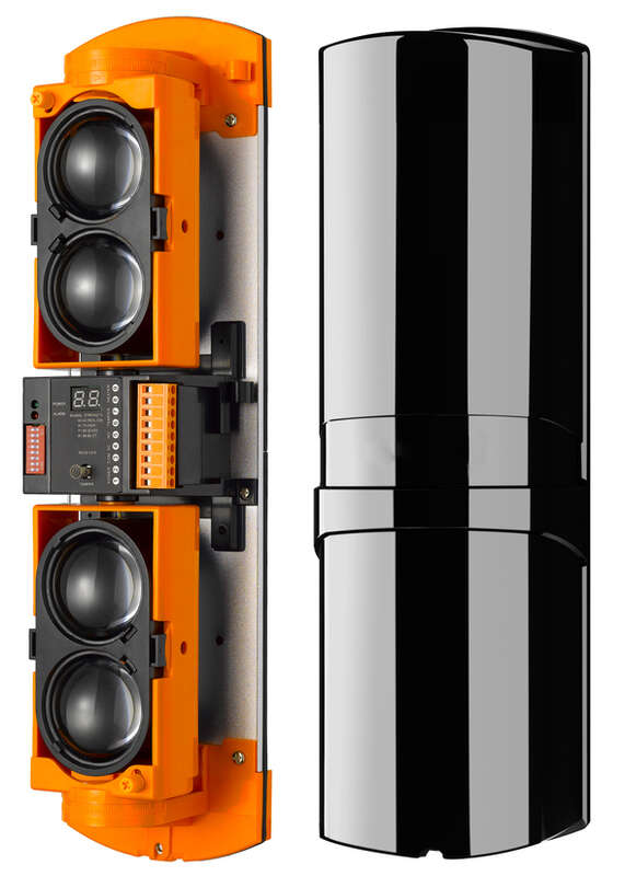 Barrière CAPTIVE quadruple faisceaux 200m avec discriminateur de brouillard