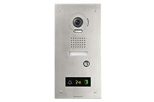 Platine vidéo inox encastrée avec synthèse vocale