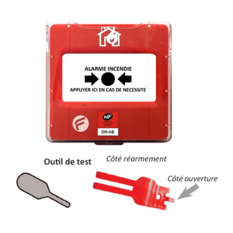 Déclencheur manuel avec led conventionnel. Certifié CE DPC.