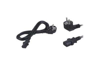 Câble d'alimentation secteur 1.8m 0.75mm²,  2P + Terre > IEC