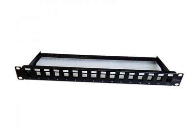 Panneau brassage 19" 1U - KeyStone - 16 ports nu RJ45