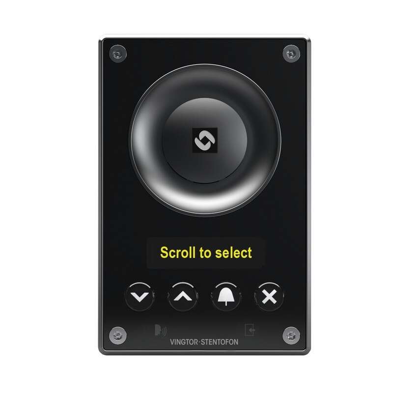 Platine de rue audio afficheur LED à défilement IP66 IK07 Noir