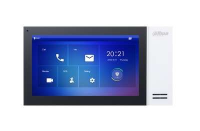 Moniteur blanc couleur 7" IP carte SD 8GB incluse