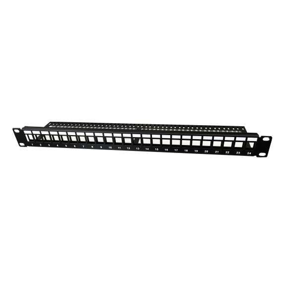 Panneau 19  1U - KeyStone - 24 ports nu RJ45