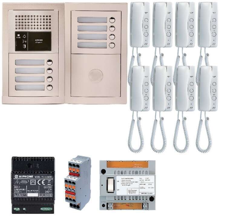 Pack audio bus 8 BP encastré avec module