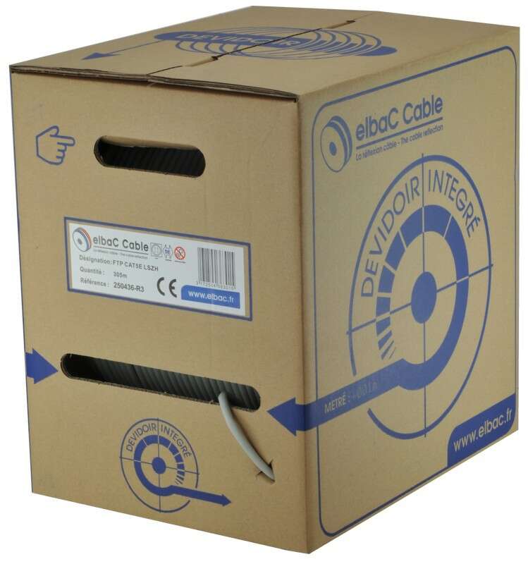 Câble F/UTP CAT5E LSZH - Dévidoir 305m