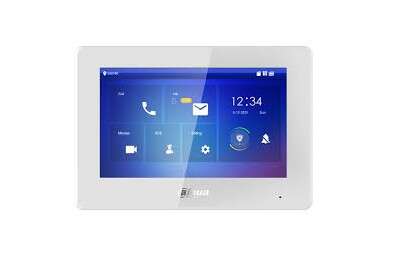 Moniteur int. blanc IP 2 fils tactile TFT 7" PoE pour VTO42XX