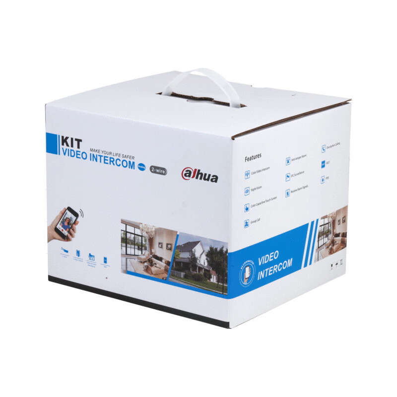 Kit portier vidéo encastré 1 BP 2MP moniteur 7" 2 fils et wifi