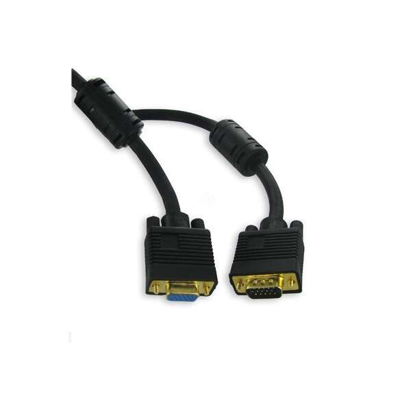 Câble VGA 5 mètres mâle/femelle avec ferrite.
