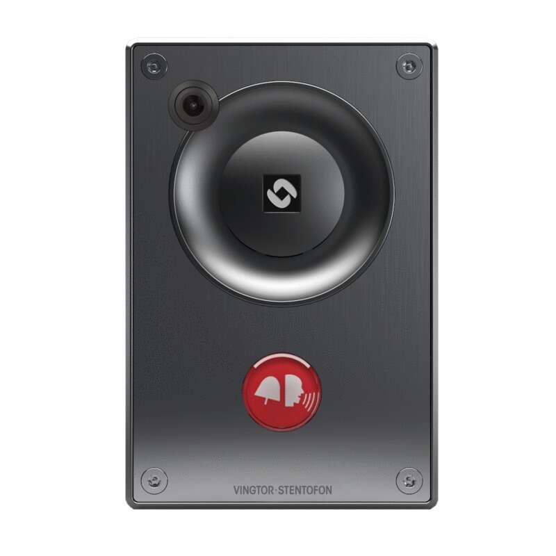 TCIV-2+ : Portier Vidéo IP Turbine inox bouton rouge