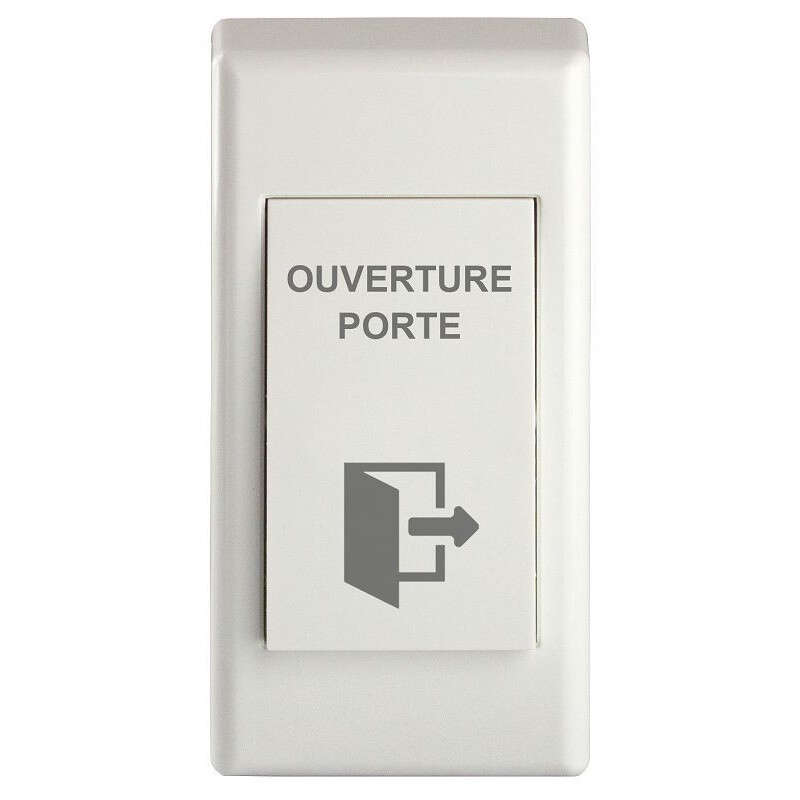 Bouton poussoir étroit pour pose en applique