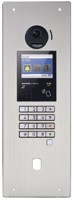 Platine audio/vidéo encastrée inox à défilement