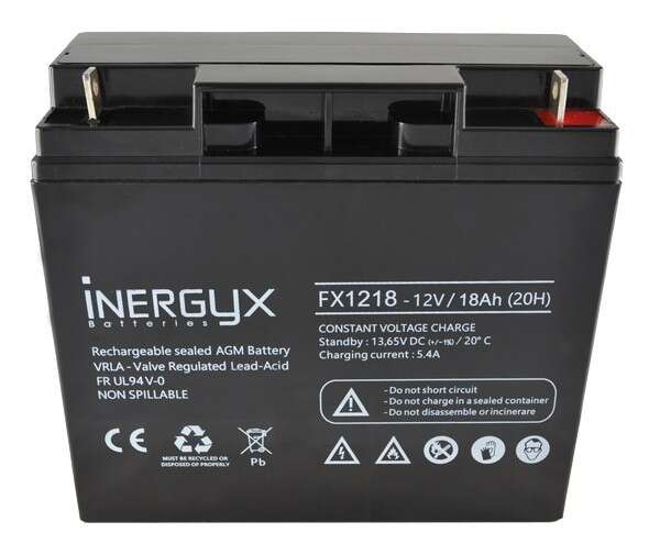 Batterie 12V 18Ah ABS FR / UL18-12FR / Boîtier UL94 V-0