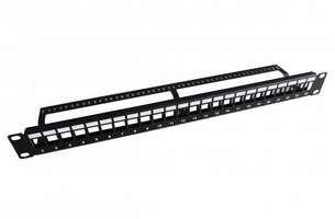 Panneau 19  1U - KeyStone - 24 ports nu RJ45