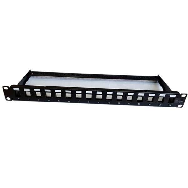 Panneau brassage 19" 1U - KeyStone - 16 ports nu RJ45