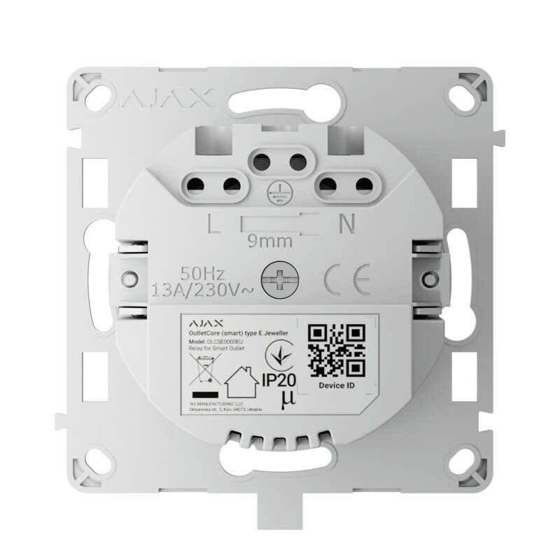 Slidecover blanc pour la prise OUTLETCORE Type E