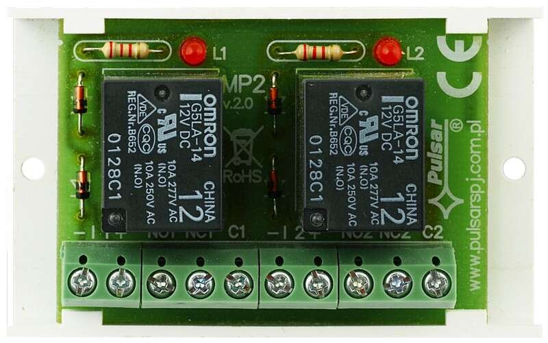 Carte 2 relais 12V 2RT 2A sous 30Vdc