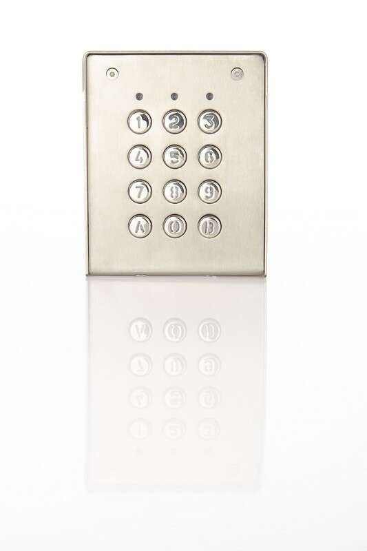 Clavier saillie 2 relais 1000 codes touches métalliques