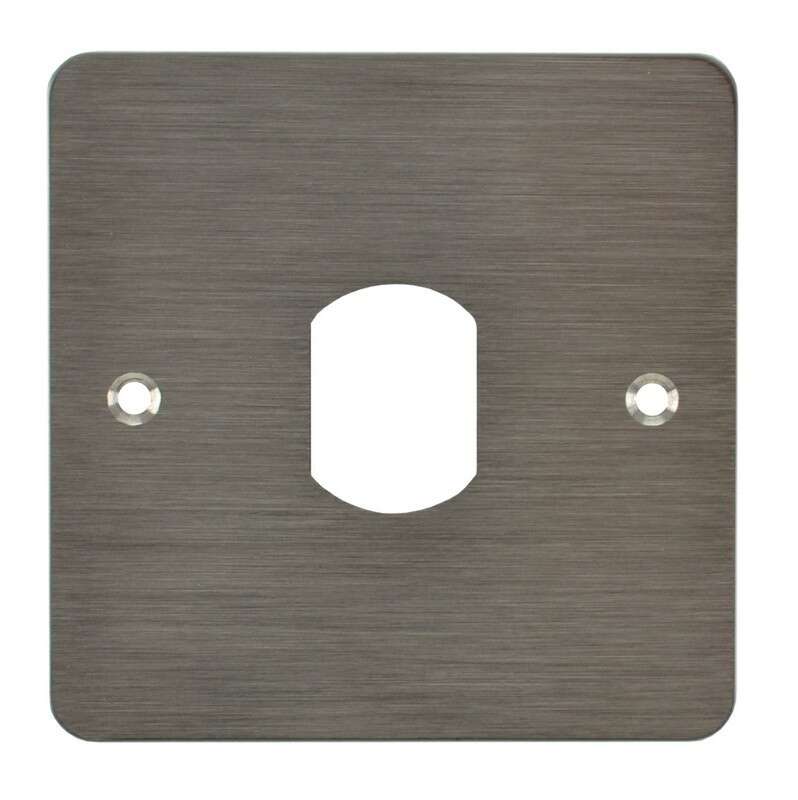 Plaque acier inoxydable 80x80mm avec perçage tête vigik / T25