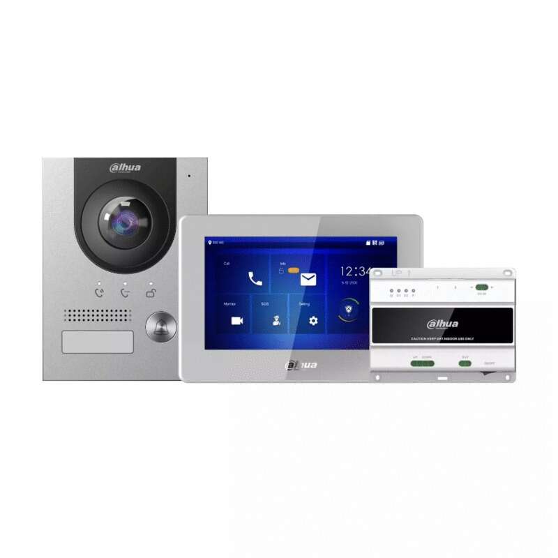 Kit portier vidéo encastré 1 BP 2MP moniteur 7" 2 fils