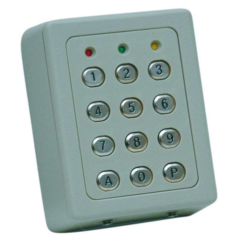 Clavier  2 Relais, 60 codes, touches métalliques , boitier ABS GRIS