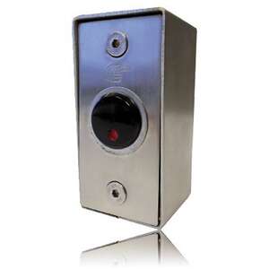 Bouton poussoir par approche IR monté sur boitier inox saill