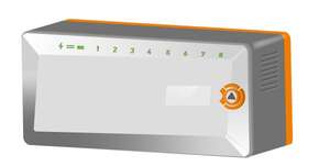 Visuel du produit ALIMENTATION 8 VOIES 230V AC / 12-14V DC / 10A / COFFRET ABS