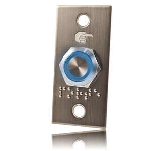 Bouton poussoir inox+ Plaque inox encastré