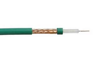 Câble KX6, 100 mètres, 75ohms sous gaine en PVC vert, diamètre 6,10 mm