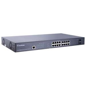 Switch 16 ports PoE Gbit + Uplink combo 2xRJ45/2xSFP Gbit et 2xSFP Gbit manag.