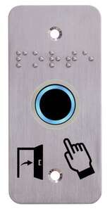 Bouton poussoir IR + plaque inox