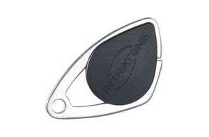 Visuel du produit Badge 13.56Mhz Mifare électronique - insert inox gravé - Noir