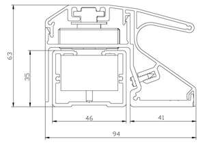 Visuel du produit Bandeau électromagnétique 600mm 2 x 272 kg