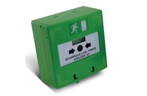 Visuel du produit Déclencheur manuel vert 3 contacts à membrane déformable