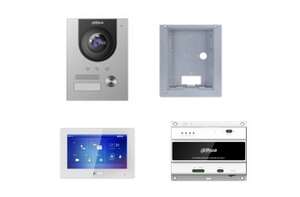 Visuel du produit Kit portier vidéo encastré 1 BP 2MP moniteur 7" 2 fils