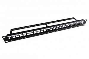 Visuel du produit Panneau 19  1U - KeyStone - 24 ports nu RJ45