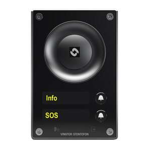 Platine interphone IP 2 BP  et 2 afficheur LED IP66 IK07 Noir