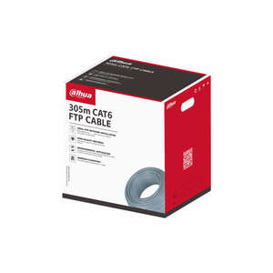 Câble FTP monobrin Cat 6 Gris blindé - 305m