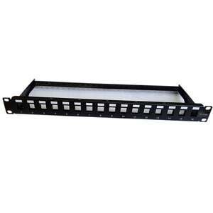 Panneau brassage 19" 1U - KeyStone - 16 ports nu RJ45