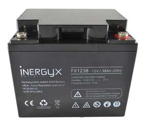 Batterie 12V/38Ah ABS FR / UL40-12FR / Boîtier UL94 V-0